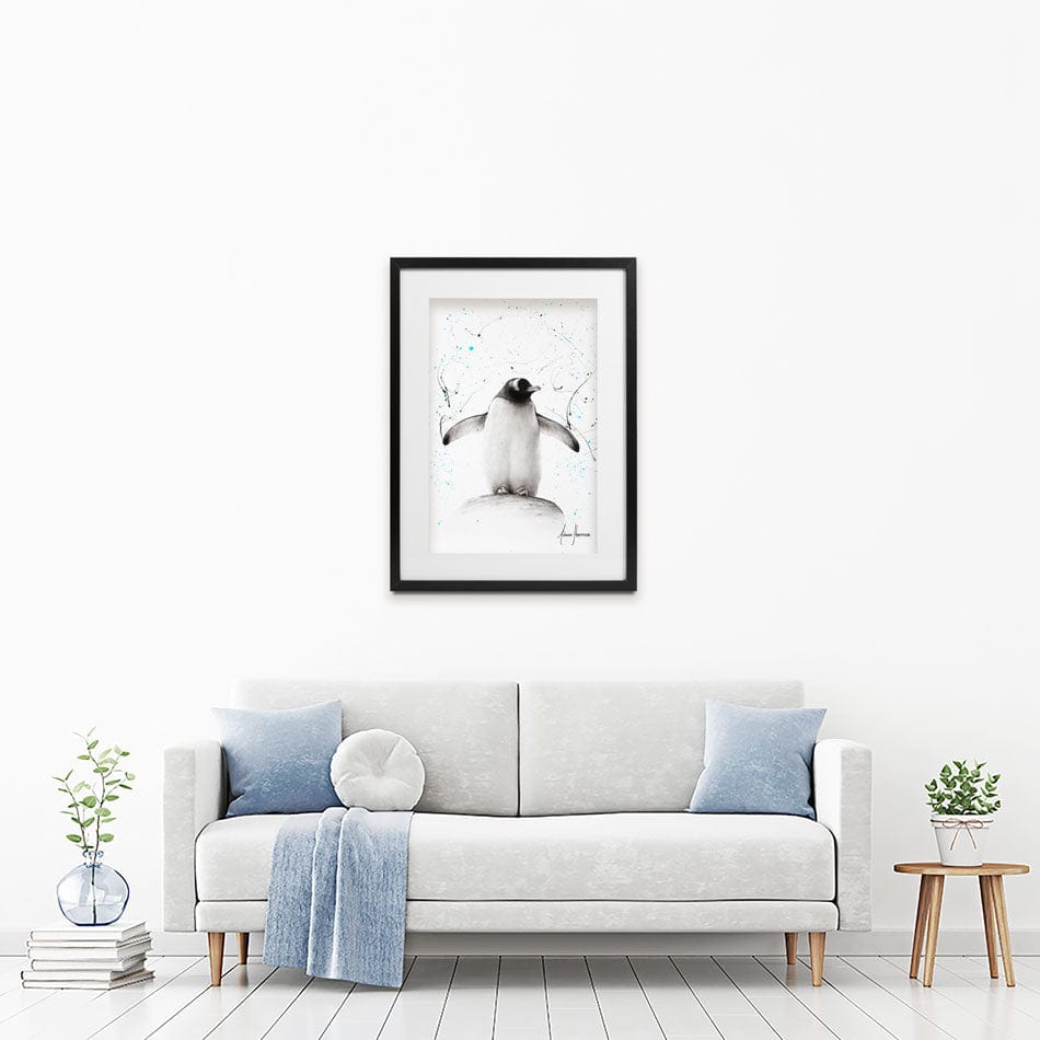 Penguin Parade Framed Art Print wall art product Ashvin Harrison