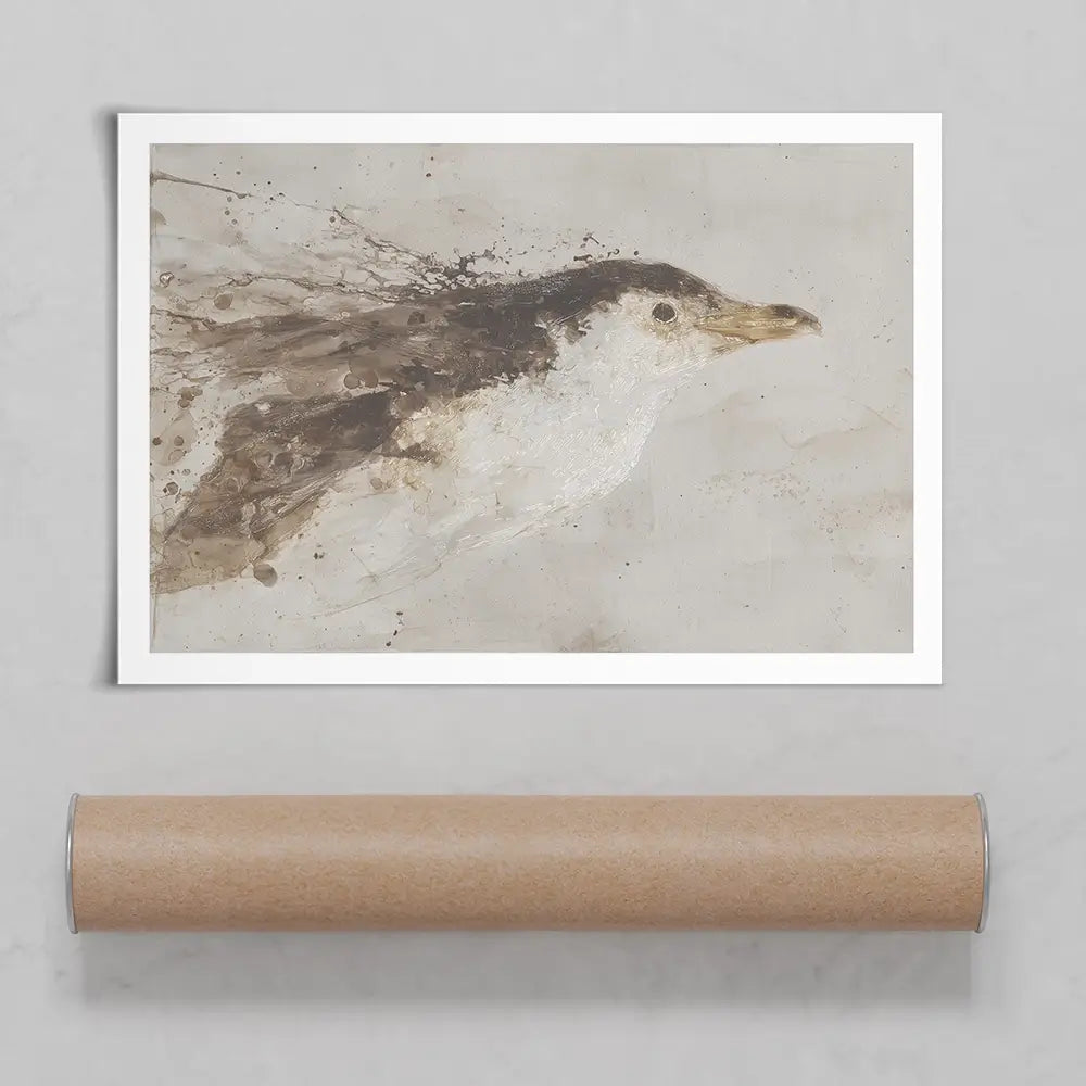 Penguin Surfacing Art Print Penguin Surfacing Art Print wall art product Chromatic Storm Studio