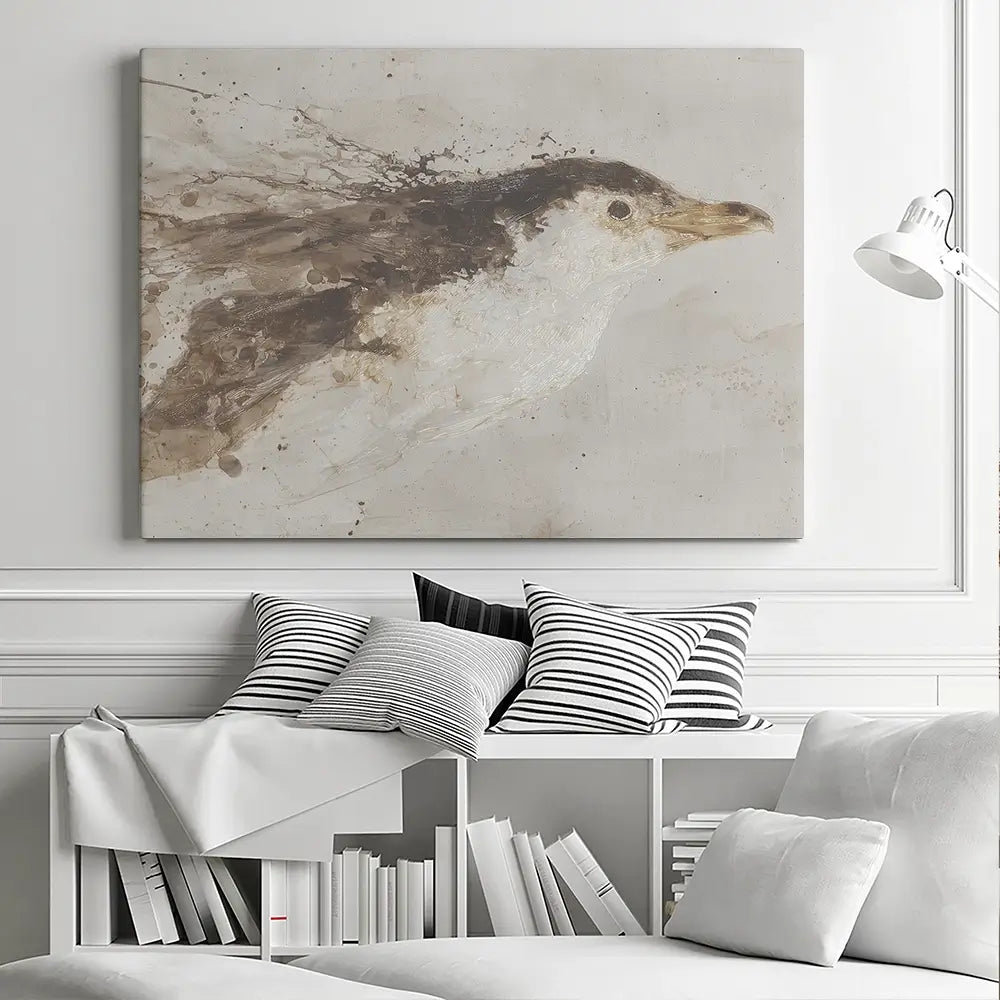 Penguin Surfacing Canvas Print Penguin Surfacing Canvas Print wall art product Chromatic Storm Studio