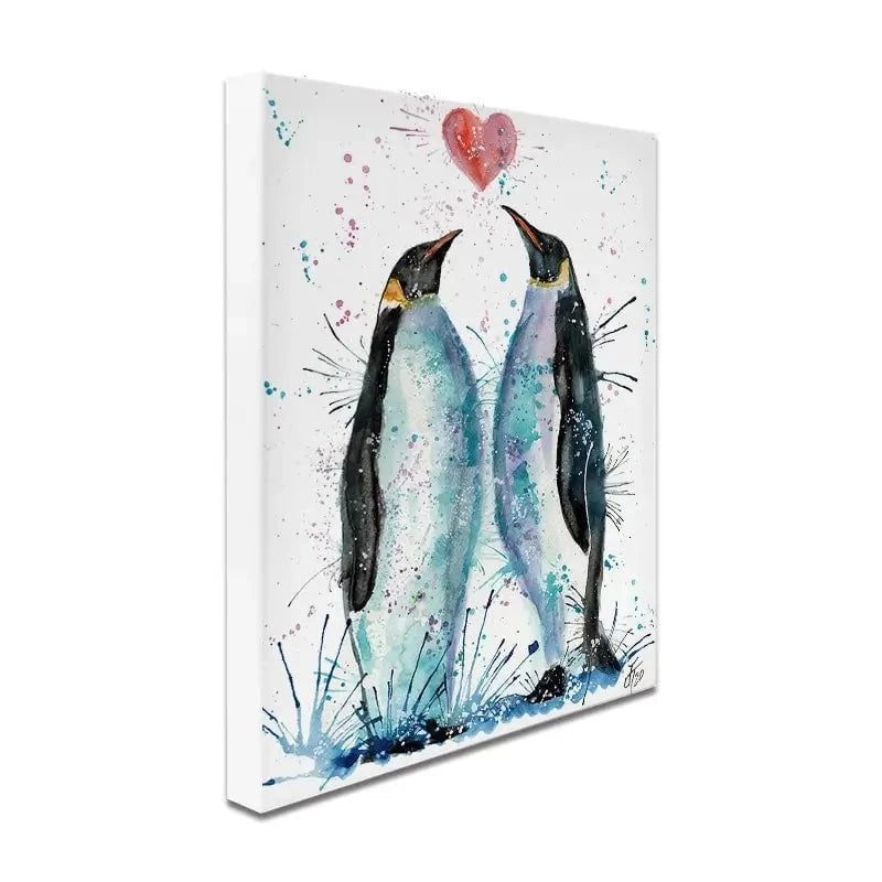 Penguins In Love Canvas Print Penguins In Love Canvas Print wall art product Jamie Taylor
