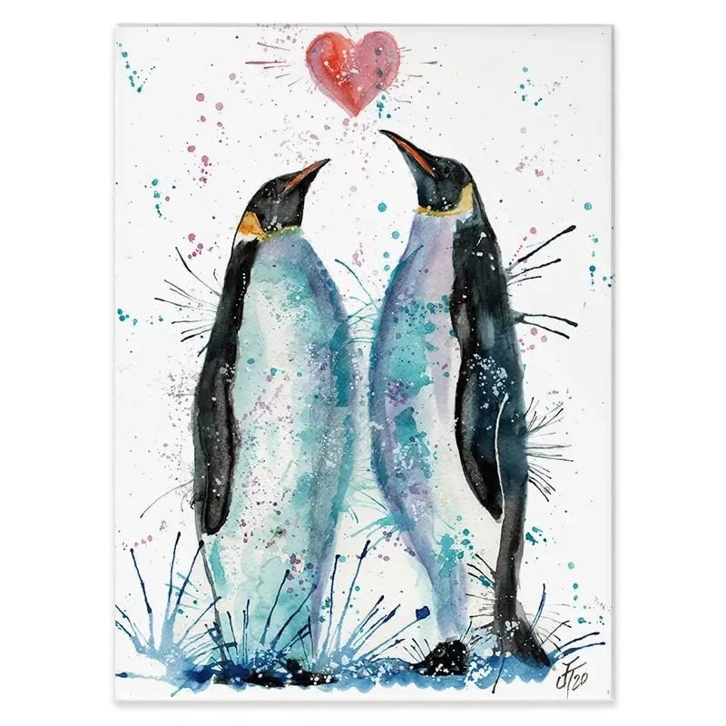 Penguins In Love Canvas Print Penguins In Love Canvas Print wall art product Jamie Taylor