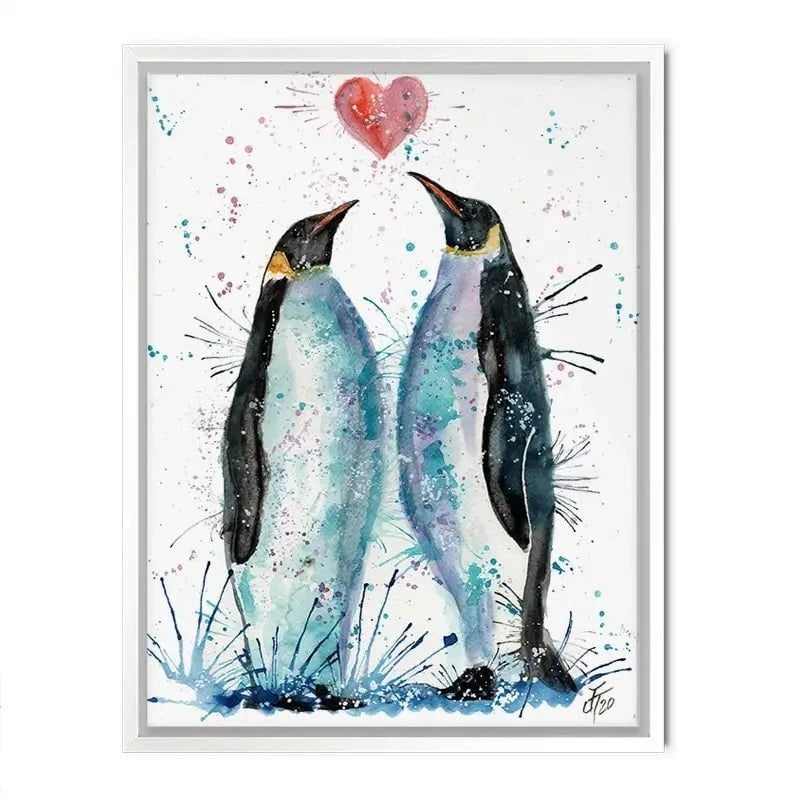 Penguins In Love Canvas Print Penguins In Love Canvas Print wall art product Jamie Taylor