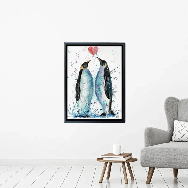 Penguins In Love Canvas Print Penguins In Love Canvas Print wall art product Jamie Taylor