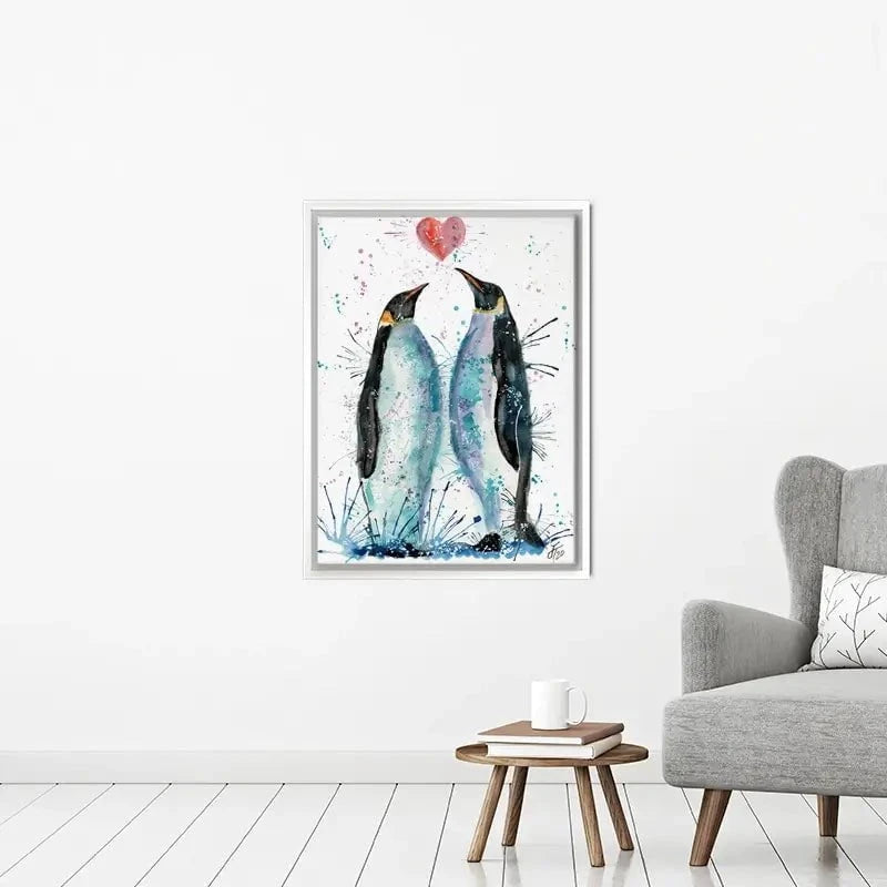 Penguins In Love Canvas Print Penguins In Love Canvas Print wall art product Jamie Taylor