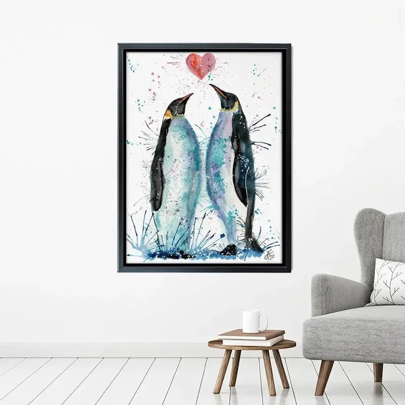 Penguins In Love Canvas Print Penguins In Love Canvas Print wall art product Jamie Taylor