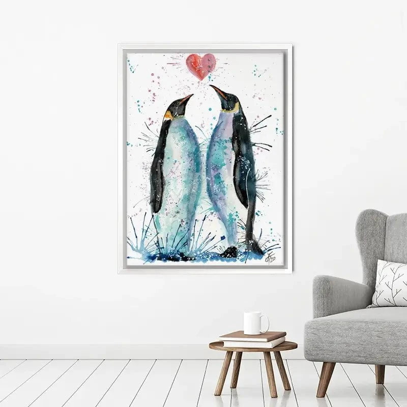 Penguins In Love Canvas Print Penguins In Love Canvas Print wall art product Jamie Taylor