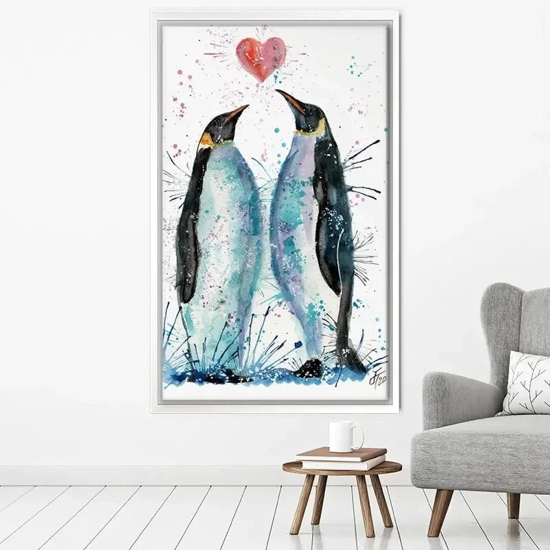 Penguins In Love Canvas Print Penguins In Love Canvas Print wall art product Jamie Taylor