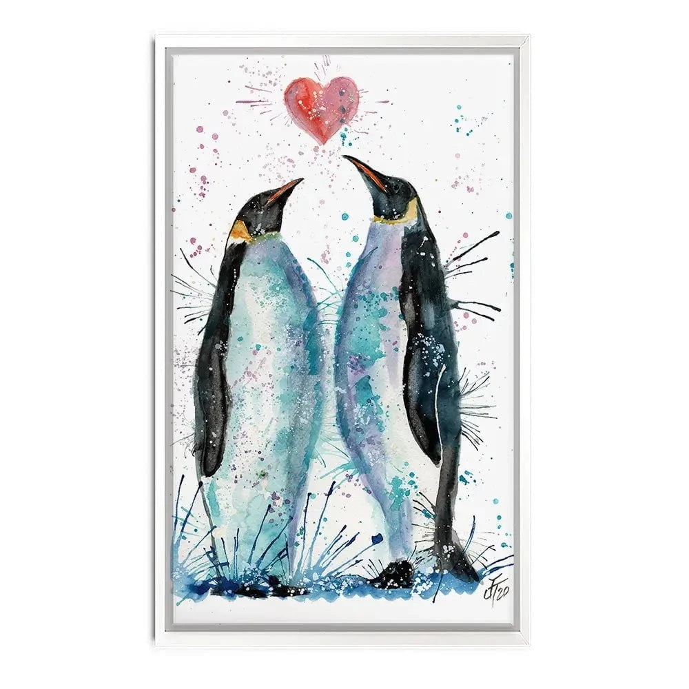 Penguins In Love Canvas Print Penguins In Love Canvas Print wall art product Jamie Taylor