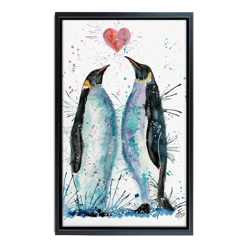 Penguins In Love Canvas Print Penguins In Love Canvas Print wall art product Jamie Taylor