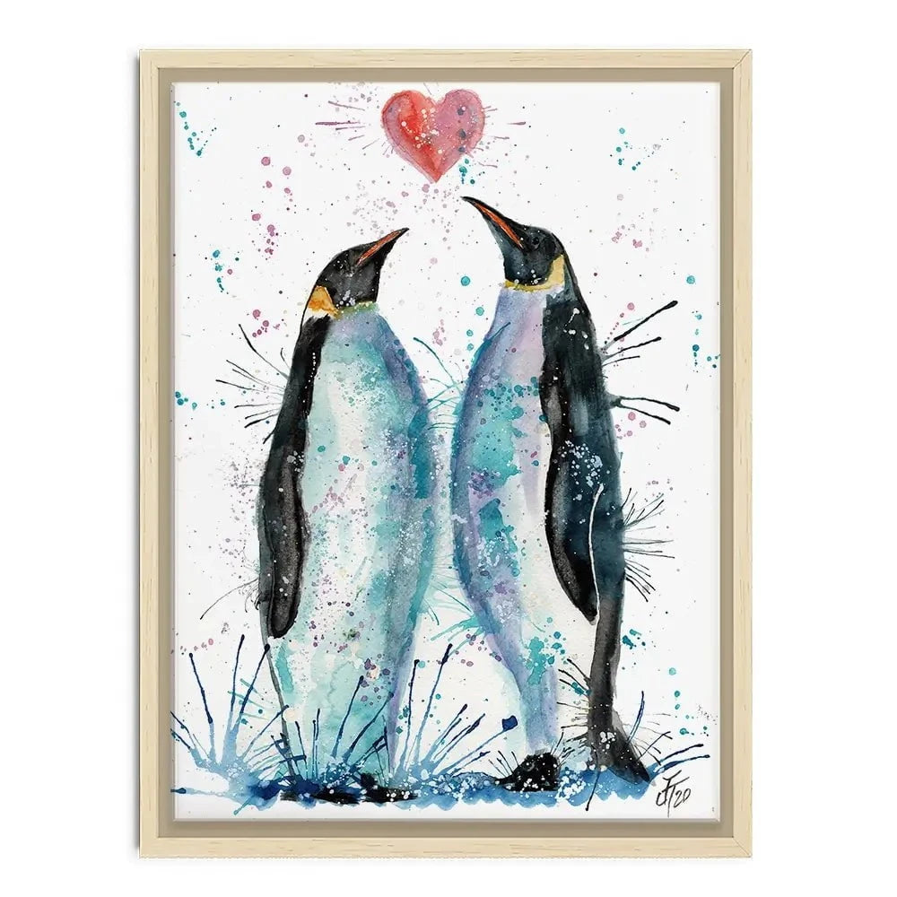 Penguins In Love Canvas Print Penguins In Love Canvas Print wall art product Jamie Taylor