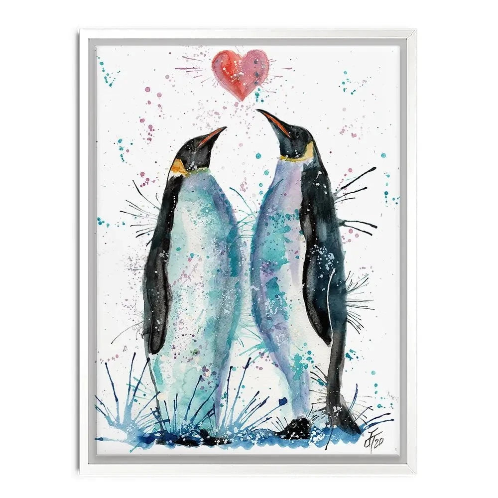 Penguins In Love Canvas Print Penguins In Love Canvas Print wall art product Jamie Taylor
