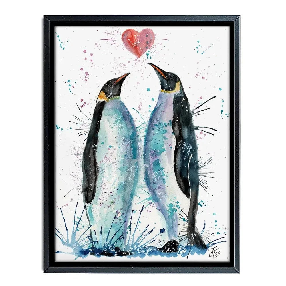Penguins In Love Canvas Print Penguins In Love Canvas Print wall art product Jamie Taylor