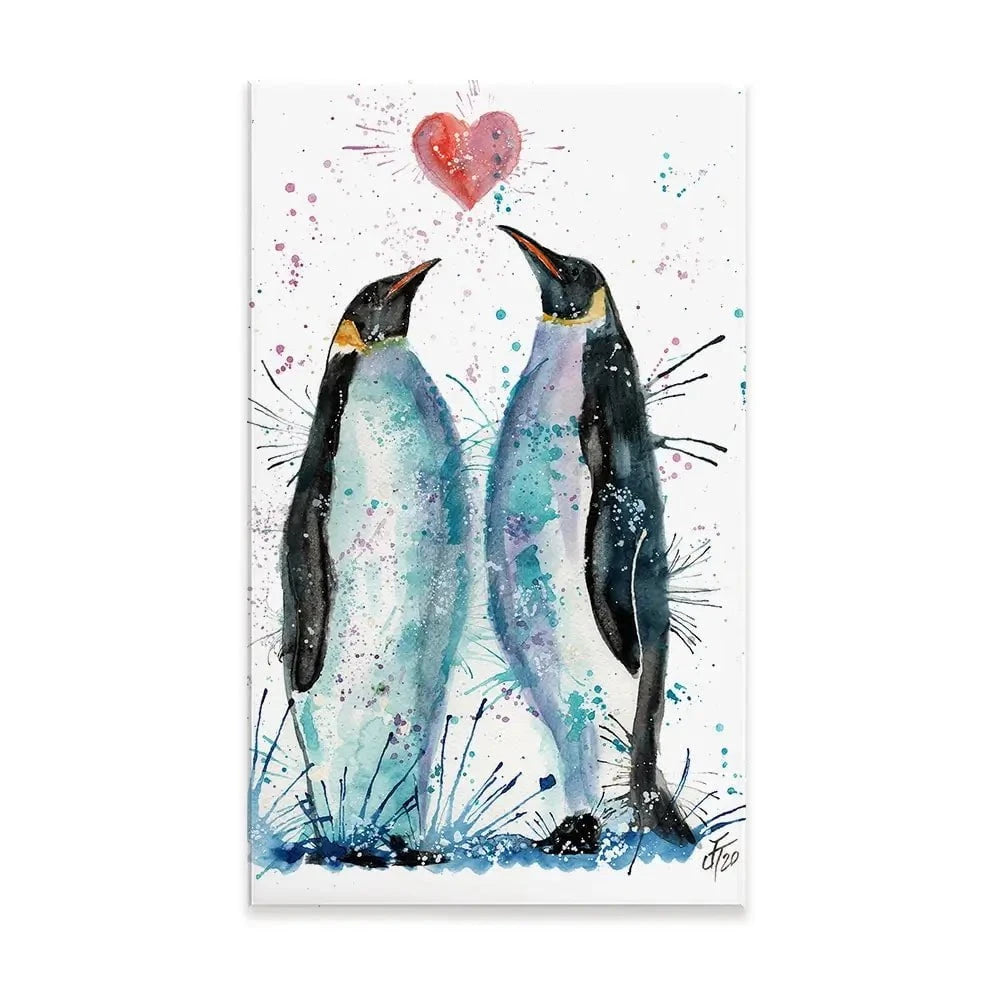 Penguins In Love Canvas Print Penguins In Love Canvas Print wall art product Jamie Taylor