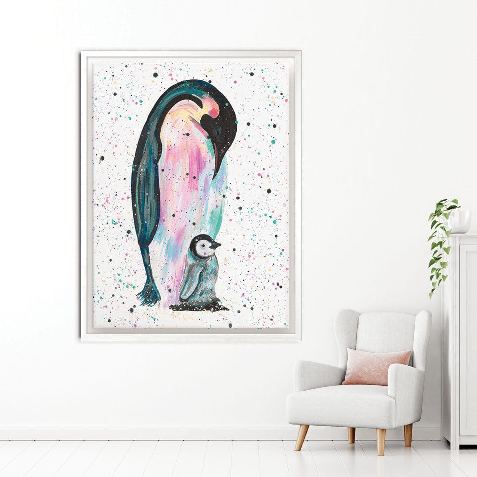 Penguins Jess And Harper Canvas Print wall art product Emma LC Art