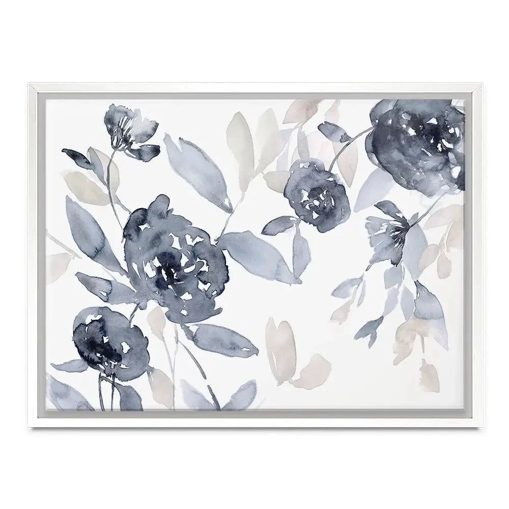 Peonies In Grey Canvas Print Peonies In Grey Canvas Print wall art product Jennifer Goldberger