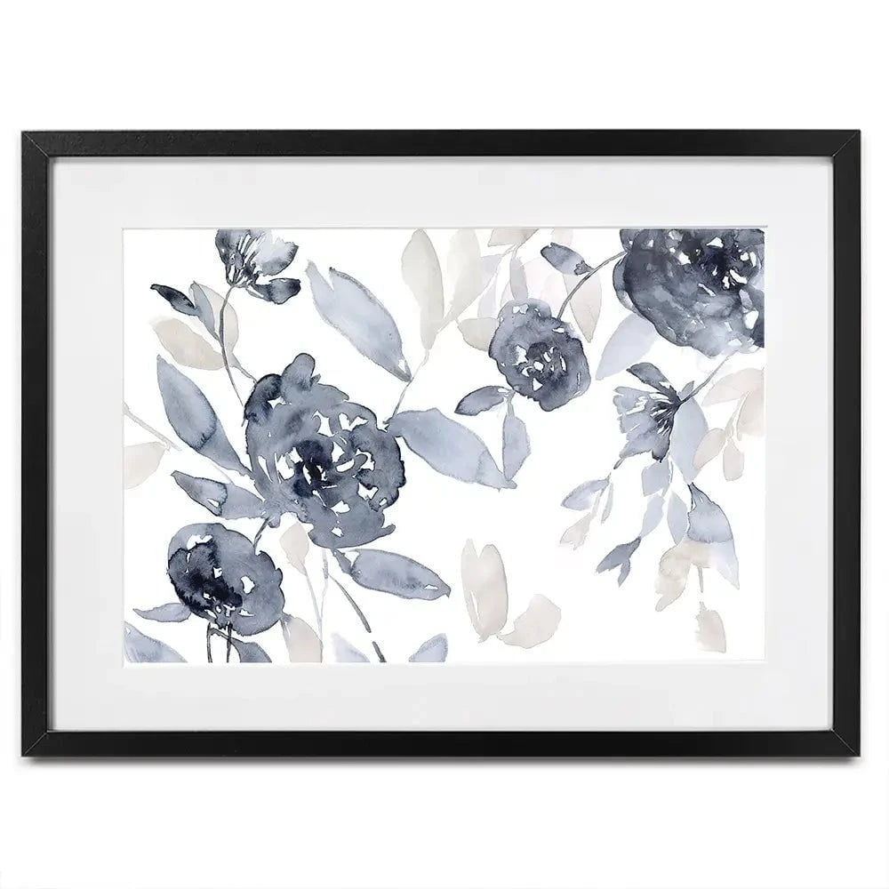 Peonies In Grey Framed Art Print Peonies In Grey Framed Art Print wall art product Jennifer Goldberger