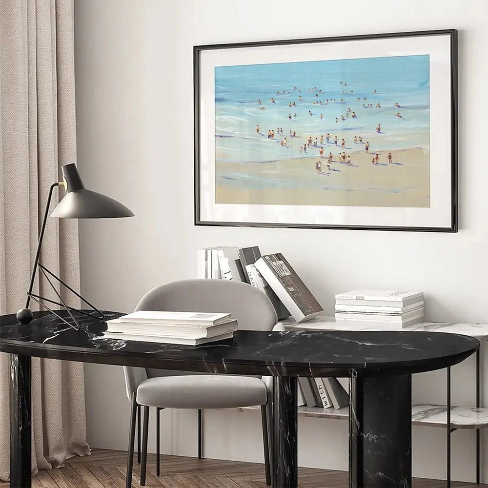 People At The Beach Framed Art Print People At The Beach Framed Art Print wall art product Tim O'Toole