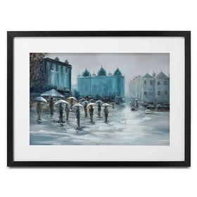 People In The Rain Framed Art Print People In The Rain Framed Art Print wall art product CHENYU ARTS / Shutterstock