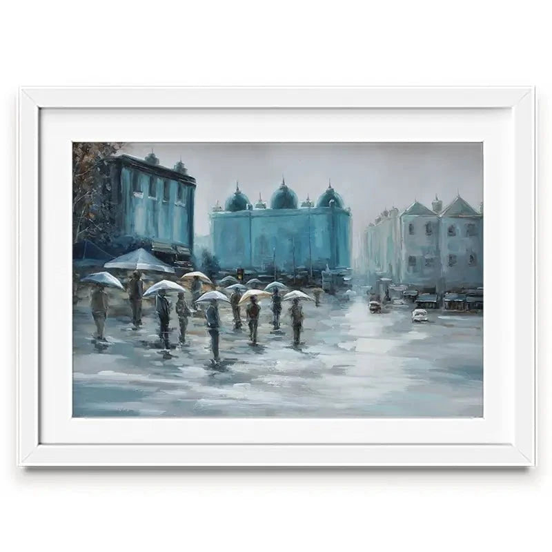 People In The Rain Framed Art Print People In The Rain Framed Art Print wall art product CHENYU ARTS / Shutterstock