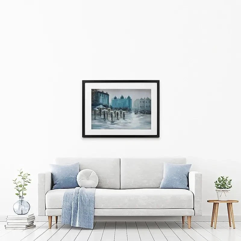 People In The Rain Framed Art Print People In The Rain Framed Art Print wall art product CHENYU ARTS / Shutterstock