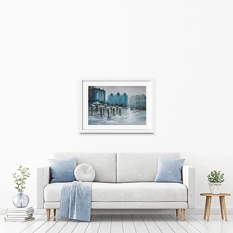 People In The Rain Framed Art Print People In The Rain Framed Art Print wall art product CHENYU ARTS / Shutterstock