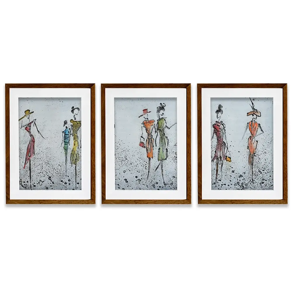 Peoples Framed Art Print Trio Peoples Framed Art Print Trio wall art product Art Print Shop