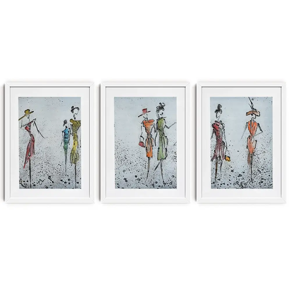 Peoples Framed Art Print Trio Peoples Framed Art Print Trio wall art product Art Print Shop
