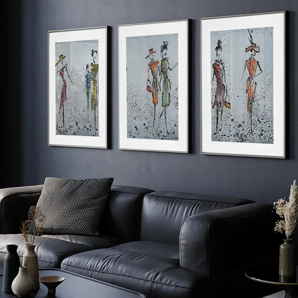 Peoples Framed Art Print Trio Peoples Framed Art Print Trio wall art product Art Print Shop
