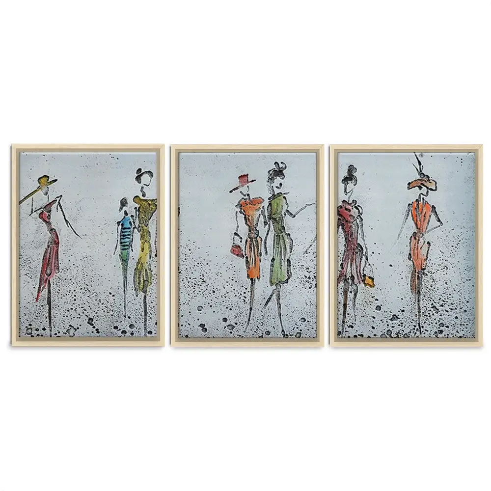 Peoples Trio Canvas Print Peoples Trio Canvas Print wall art product Art Print Shop