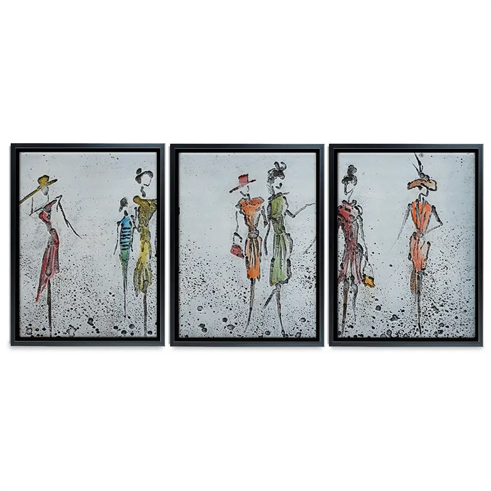 Peoples Trio Canvas Print Peoples Trio Canvas Print wall art product Art Print Shop