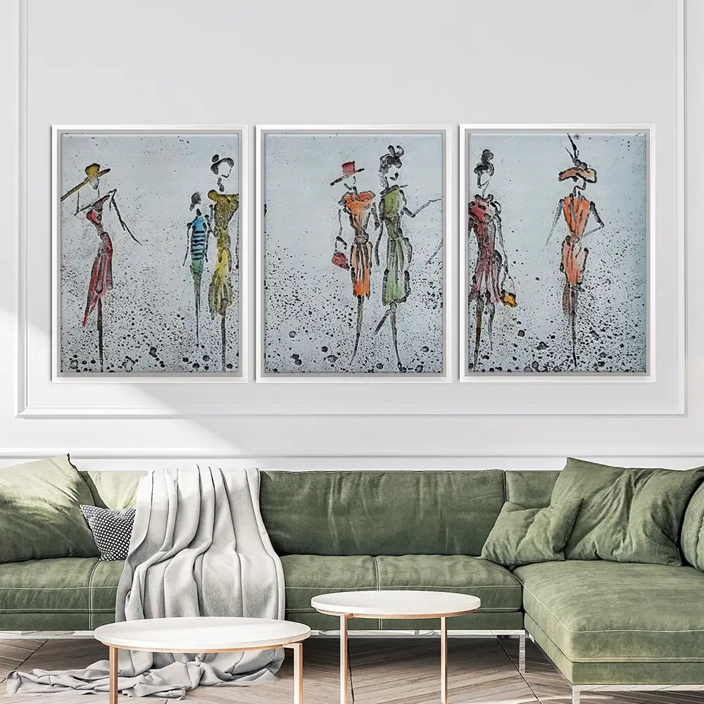 Peoples Trio Canvas Print Peoples Trio Canvas Print wall art product Art Print Shop