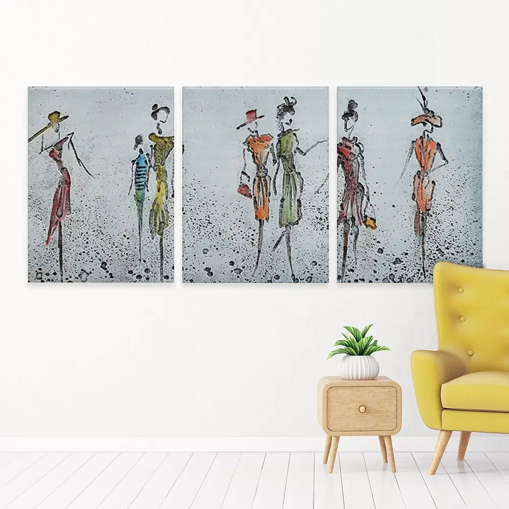 Peoples Trio Canvas Print Peoples Trio Canvas Print wall art product Art Print Shop