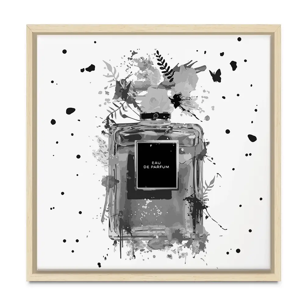 Perfume Canvas Print Perfume Canvas Print wall art product Black artist / Shutterstock
