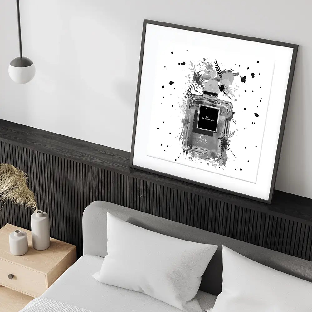 Perfume Square Framed Art Print Perfume Square Framed Art Print wall art product Black artist / Shutterstock