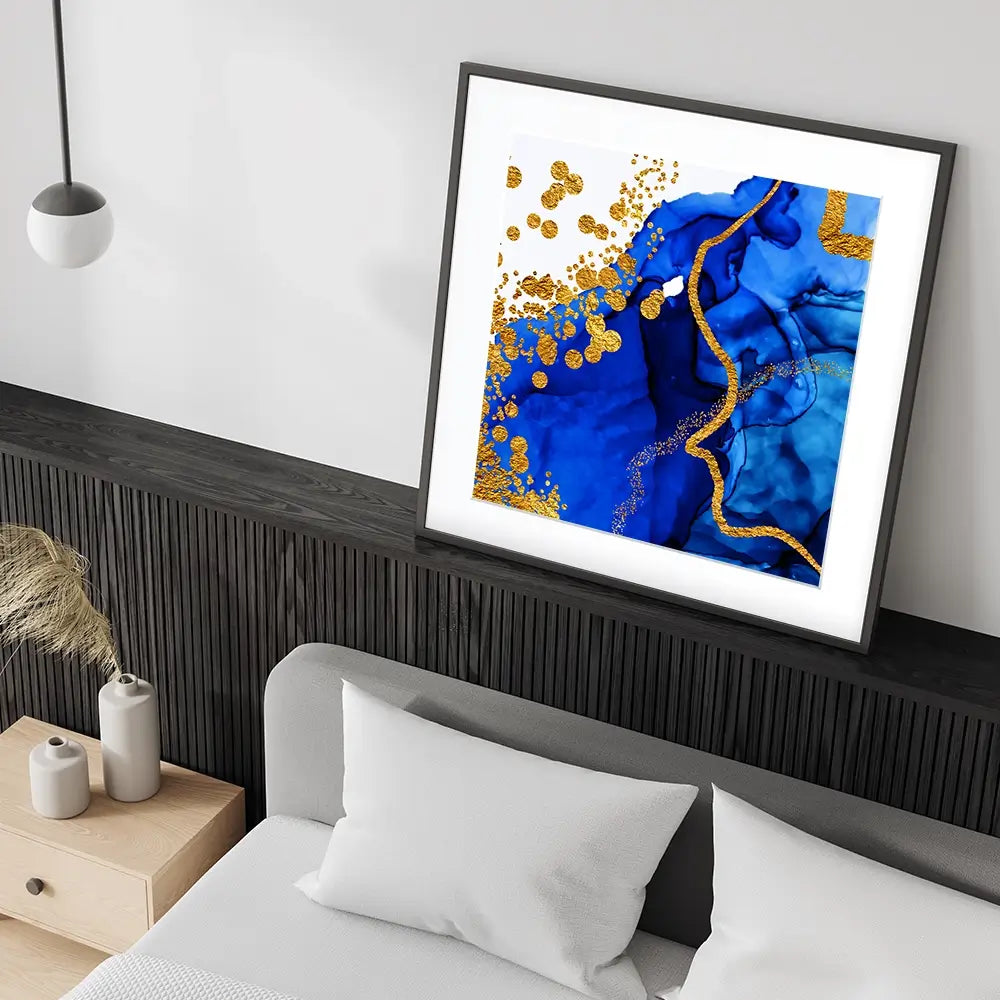 Persian Blue Square Framed Art Print Persian Blue Square Framed Art Print wall art product CARACOLLA / Shutterstock