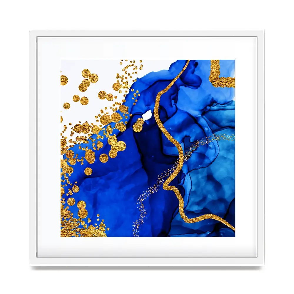 Persian Blue Square Framed Art Print Persian Blue Square Framed Art Print wall art product CARACOLLA / Shutterstock