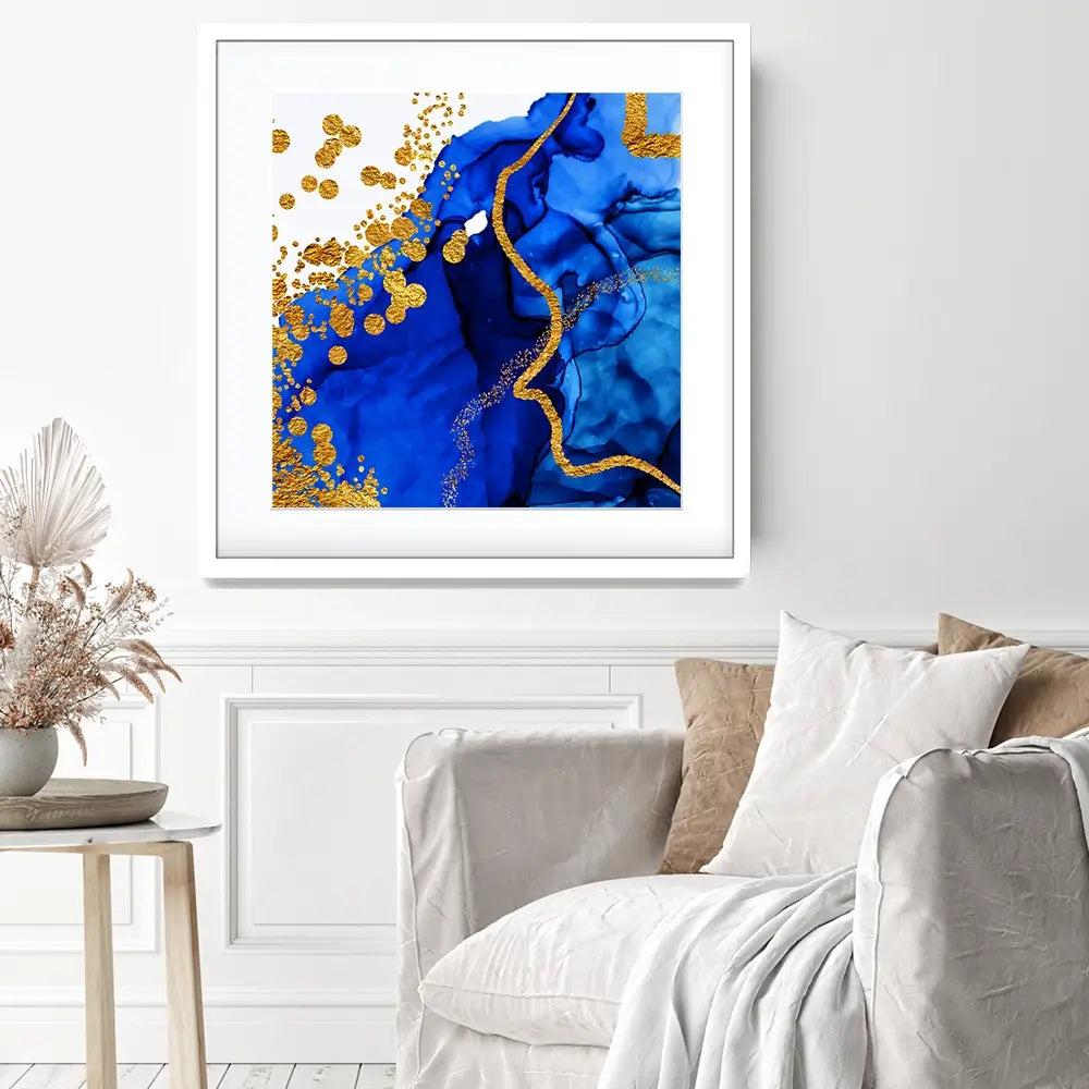 Persian Blue Square Framed Art Print Persian Blue Square Framed Art Print wall art product CARACOLLA / Shutterstock