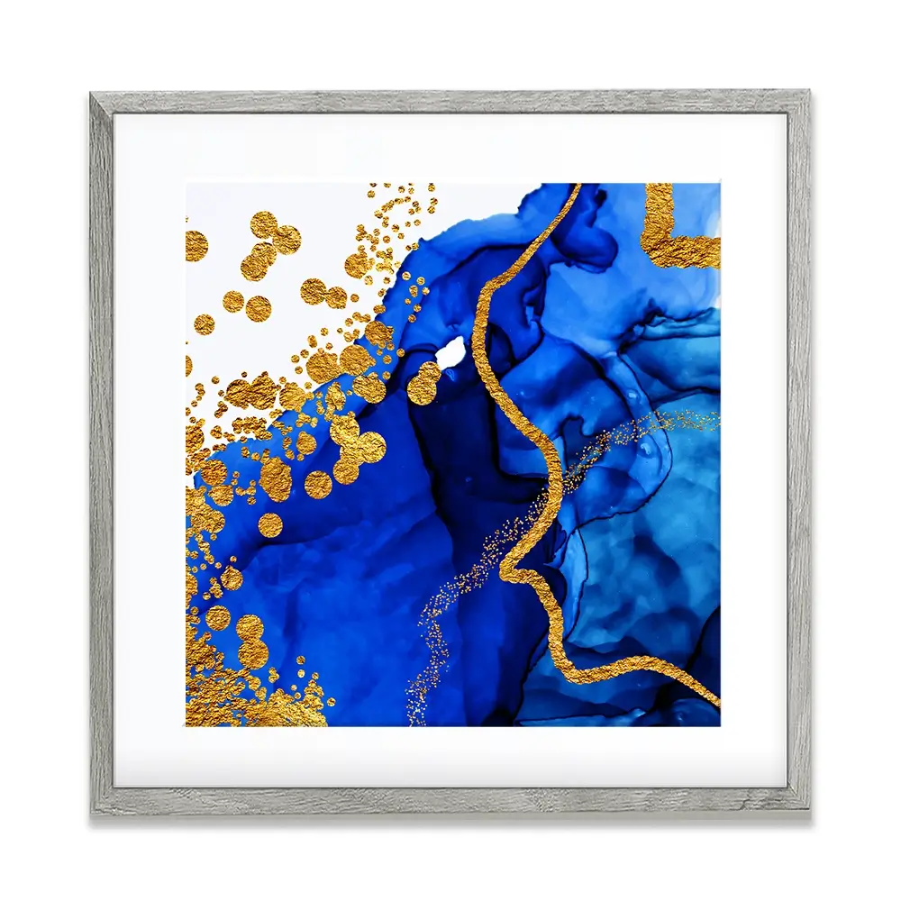 Persian Blue Square Framed Art Print Persian Blue Square Framed Art Print wall art product CARACOLLA / Shutterstock