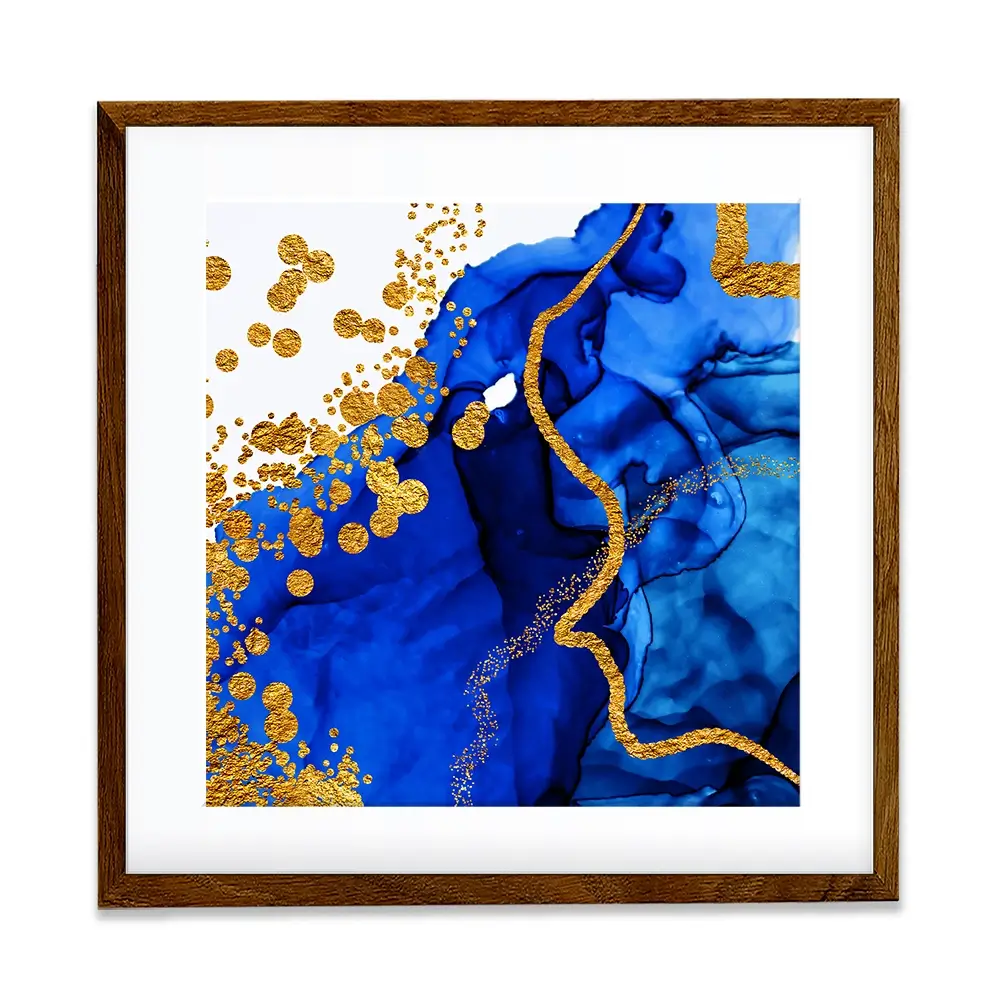 Persian Blue Square Framed Art Print Persian Blue Square Framed Art Print wall art product CARACOLLA / Shutterstock