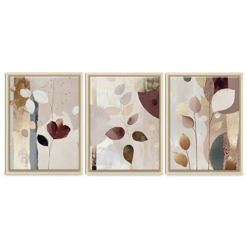 Petal And Clay Trio Canvas Print Petal And Clay Trio Canvas Print wall art product Bella Eve