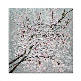 Petals In The Sky Square Canvas Print Petals In The Sky Square Canvas Print wall art product Nada Khatib