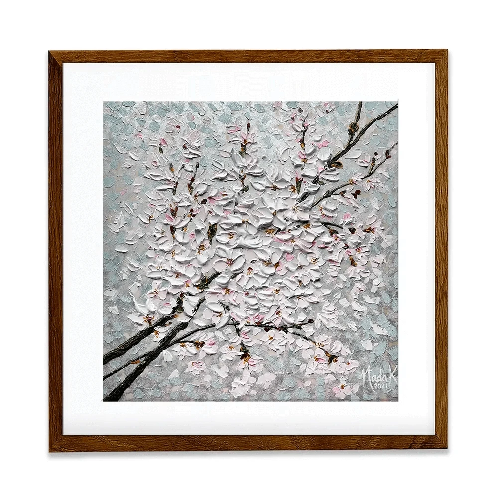 Petals In The Sky Square Framed Art Print Petals In The Sky Square Framed Art Print wall art product Nada Khatib