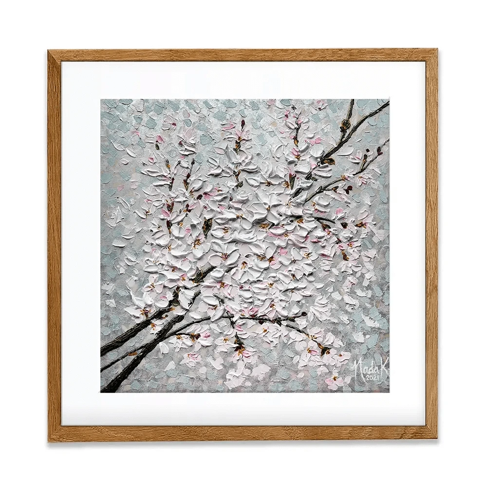 Petals In The Sky Square Framed Art Print Petals In The Sky Square Framed Art Print wall art product Nada Khatib