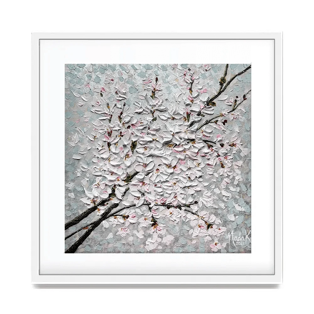 Petals In The Sky Square Framed Art Print Petals In The Sky Square Framed Art Print wall art product Nada Khatib