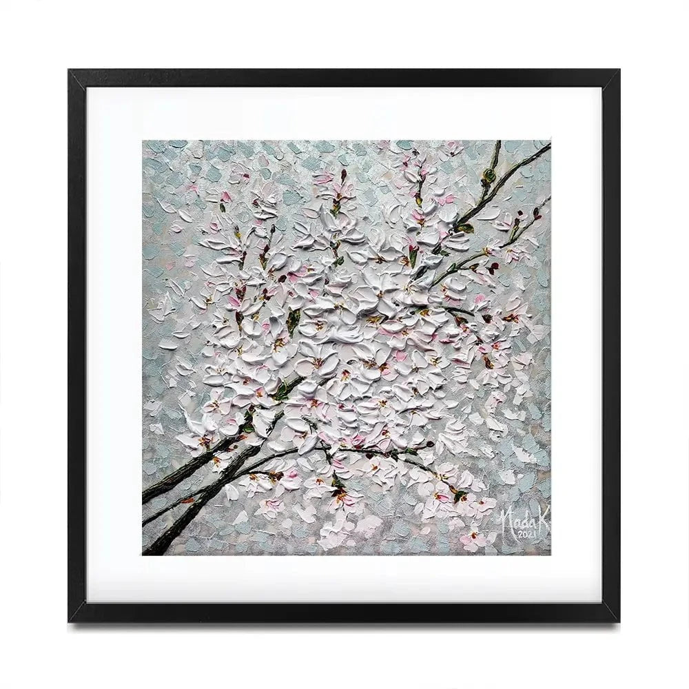 Petals In The Sky Square Framed Art Print Petals In The Sky Square Framed Art Print wall art product Nada Khatib
