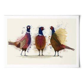 Pheasant Trio Art Print Pheasant Trio Art Print wall art product Fab Funky