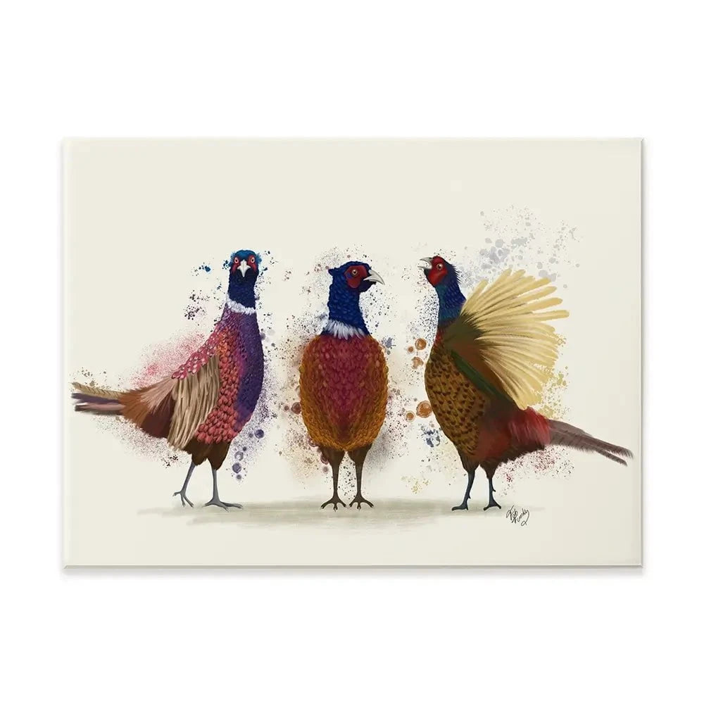 Pheasant Trio Canvas Print Pheasant Trio Canvas Print wall art product Fab Funky