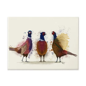 Pheasant Trio Canvas Print Pheasant Trio Canvas Print wall art product Fab Funky