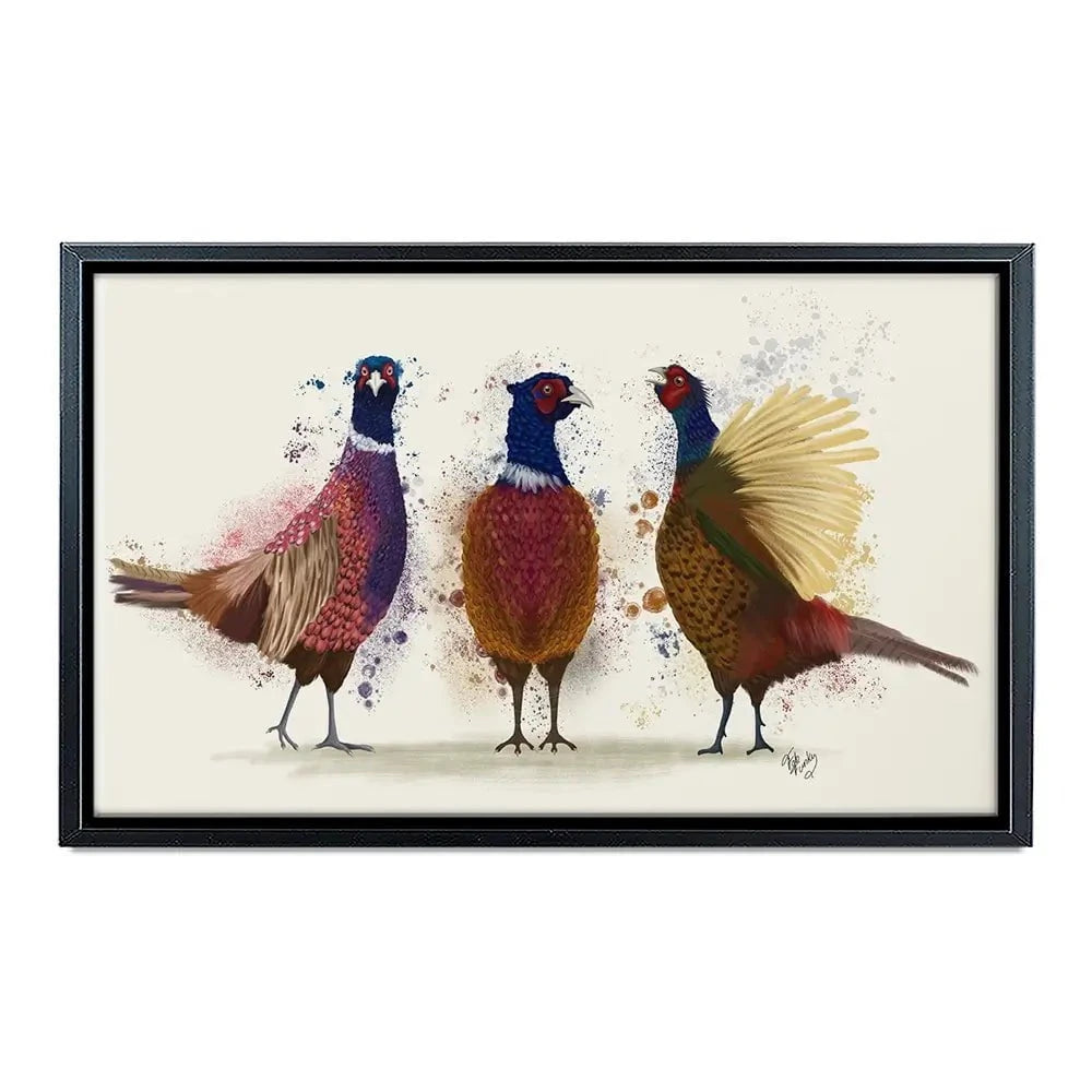 Pheasant Trio Canvas Print Pheasant Trio Canvas Print wall art product Fab Funky
