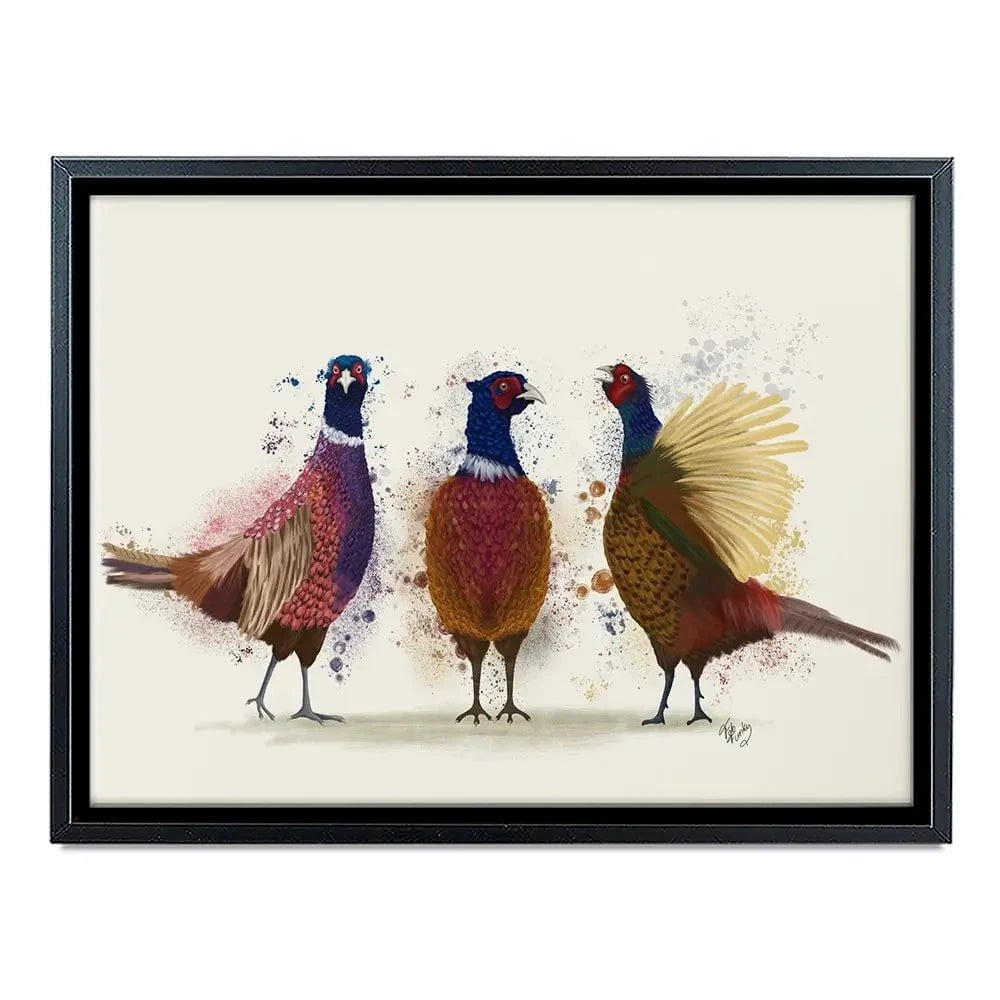 Pheasant Trio Canvas Print Pheasant Trio Canvas Print wall art product Fab Funky